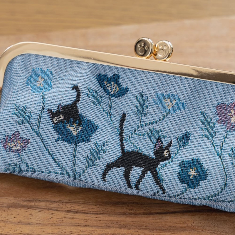 Porte-monnaie Jiji Fleur Bleue 9x19,5 cm – Kiki la Petite Sorcière