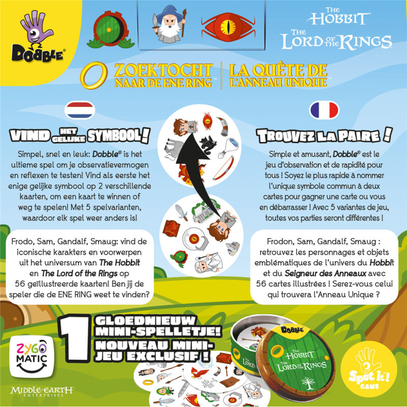 Dobble Le Seigneur des Anneaux – The Hobbit – Jeu familial