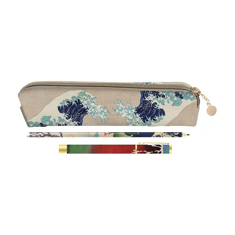 Hokusai - Trousse, crayon papier et stylo