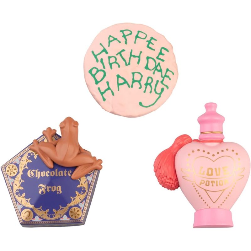 Harry Potter - Set de 3 aimants 3D Love Potion, Chocogrenouille & Gâteau