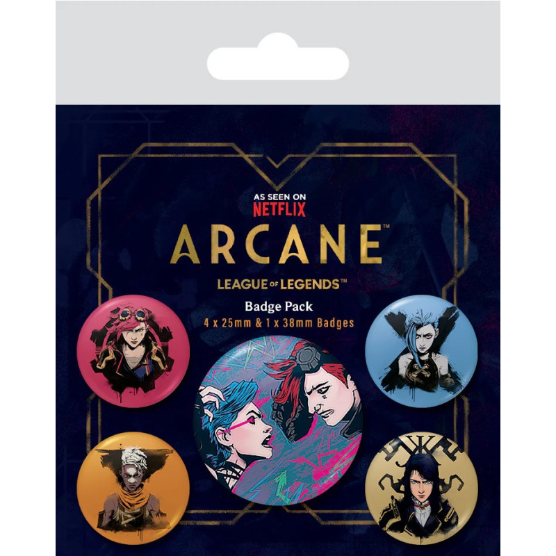Arcane : League of Legends - Set de 4 badges
