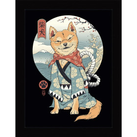 Vincent Trinidad - Poster encadré Shiba Inu (30 x 40 cm)