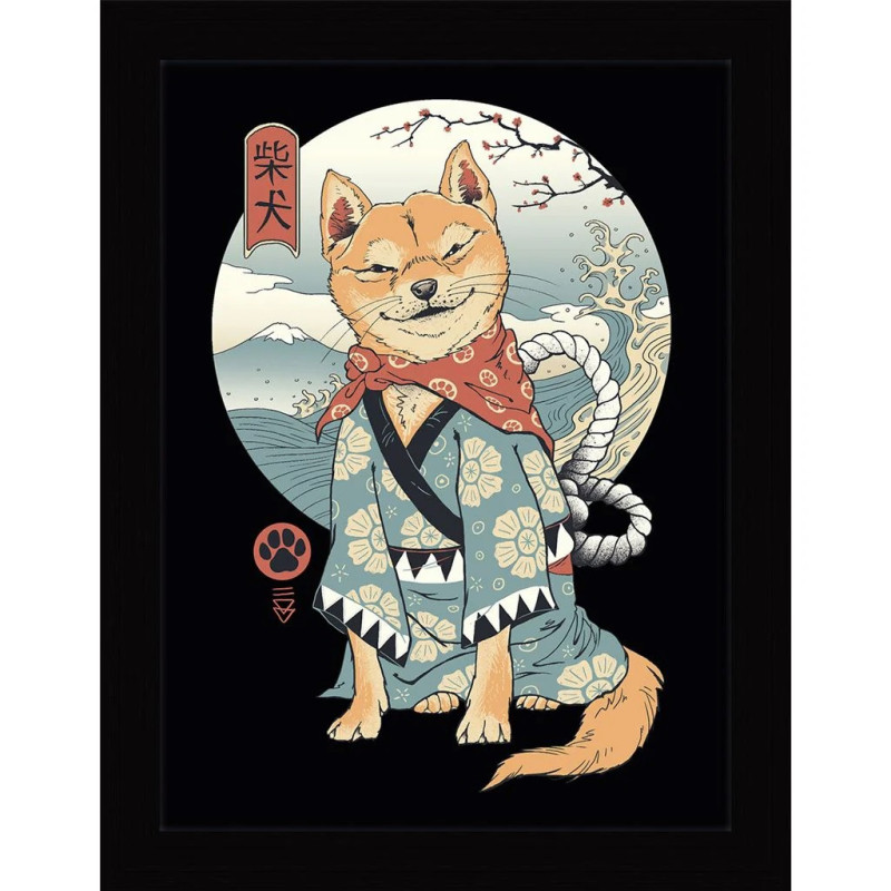 Vincent Trinidad - Poster encadré Shiba Inu (30 x 40 cm)