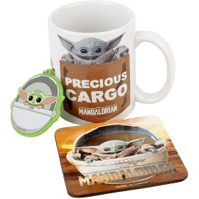 Star Wars : The Mandalorian - Set porte-clé, mug et sous-verre Grogu