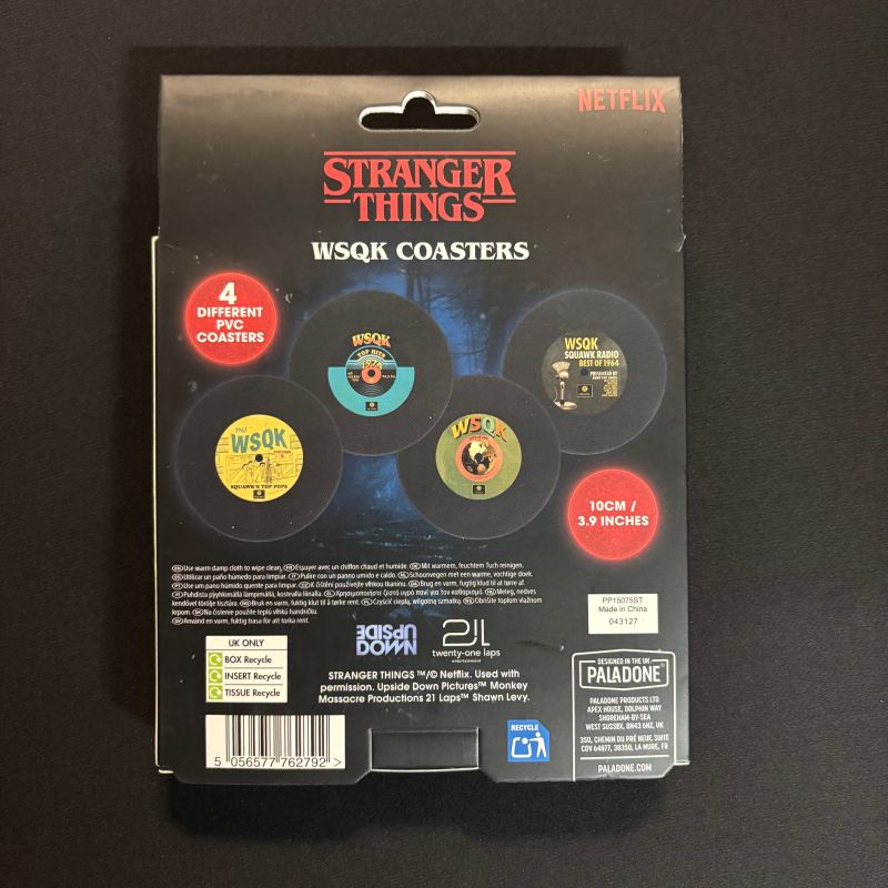 Stranger Things - Set 4 sous-verres WSQK