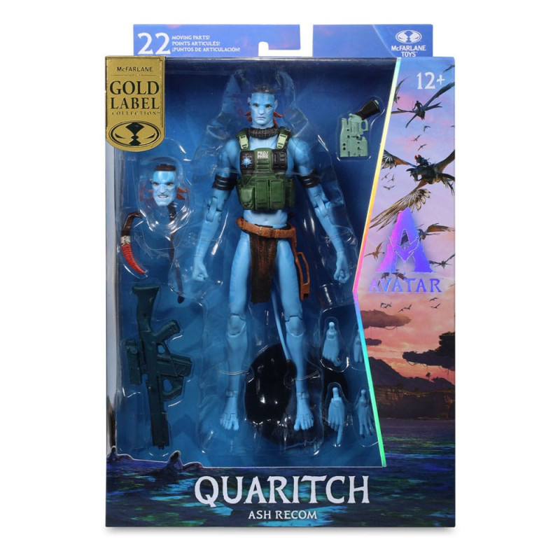 Avatar: Fire and Ash - Figurine Quaritch Ash Recom (Gold Label) 18 cm