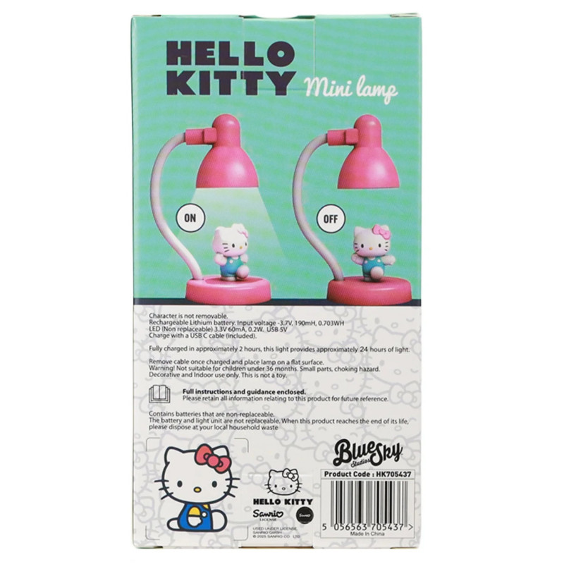 Hello Kitty – Mini Lampe de Bureau Rechargeable 12 cm