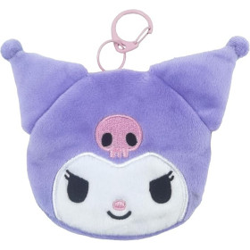 Sanrio - Mini porte-monnaie bag clip peluche Kuromi