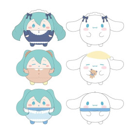 Hatsune Miku x Cinnamoroll - Peluche Fuwa Kororin Mascot  1 EXEMPLAIRE ALEATOIRE