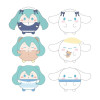 Hatsune Miku x Cinnamoroll - Peluche Fuwa Kororin Mascot  1 EXEMPLAIRE ALEATOIRE
