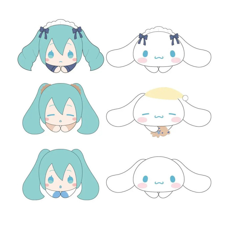 Hatsune Miku x Cinnamoroll - Peluche Hug Chara  1 EXEMPLAIRE ALEATOIRE