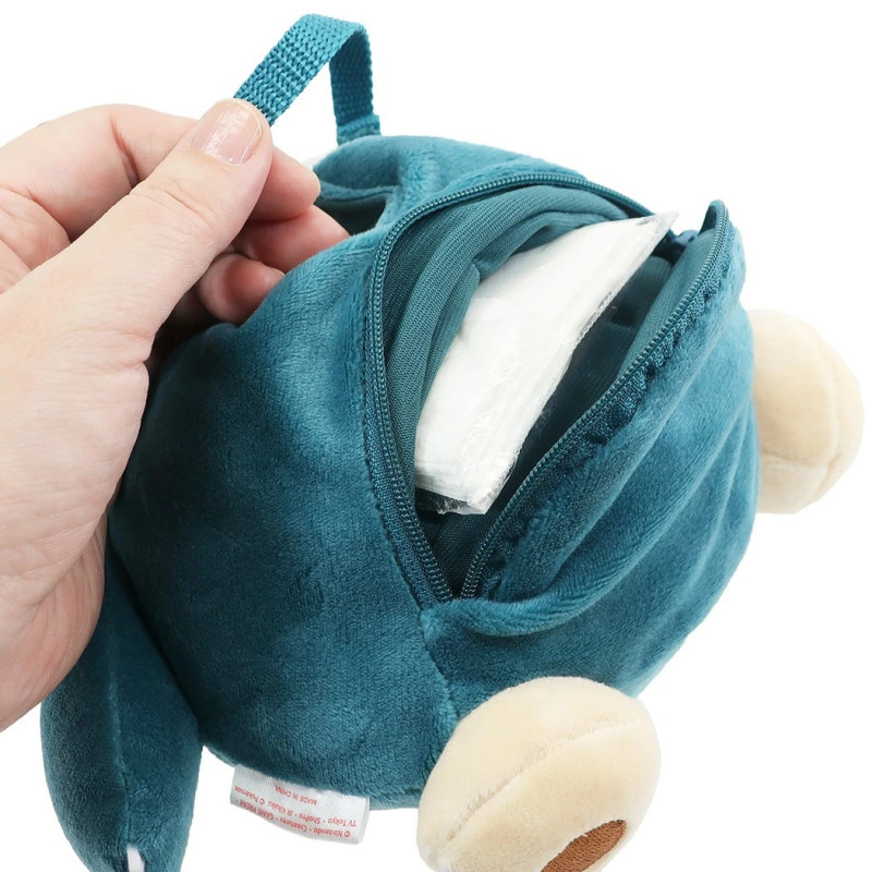 Petite peluche pochette mouchoirs Ronflex – Licence officielle Pokémon