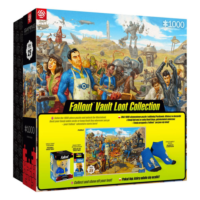 Fallout - Coffret cadeau Vault Loot Collection (Puzzle, chaussettes, figurine et porte-clés)