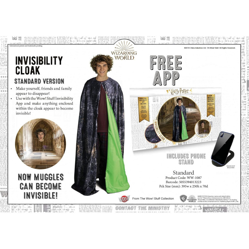 Harry Potter – Cape d’Invisibilité Officielle – Wow Stuff