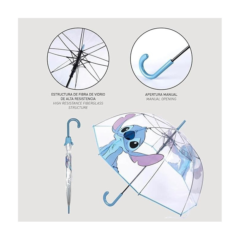 Disney : Lilo & Stitch - Parapluie Stitch transparent