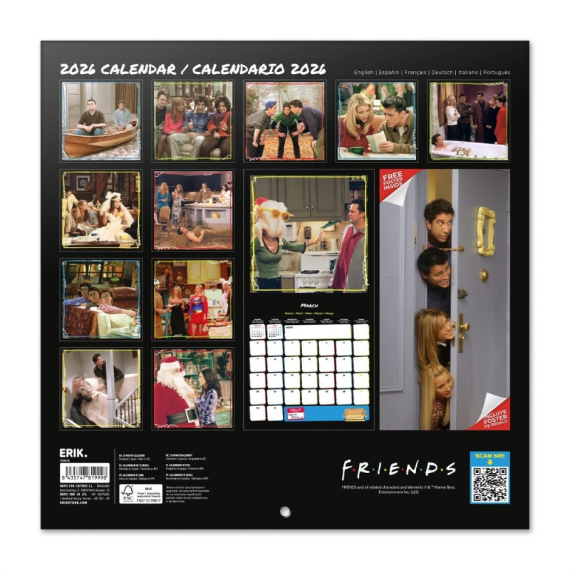 Friends Calendrier 2026 – Licence Grupo Erik