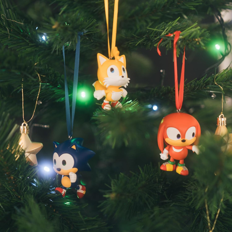 Sonic - Set de 3 ornements de sapin
