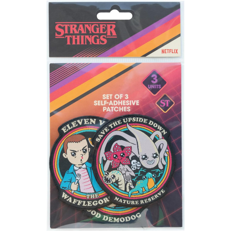 Set 3 Patches Stranger Things Personnages – Ecussons Thermocollants