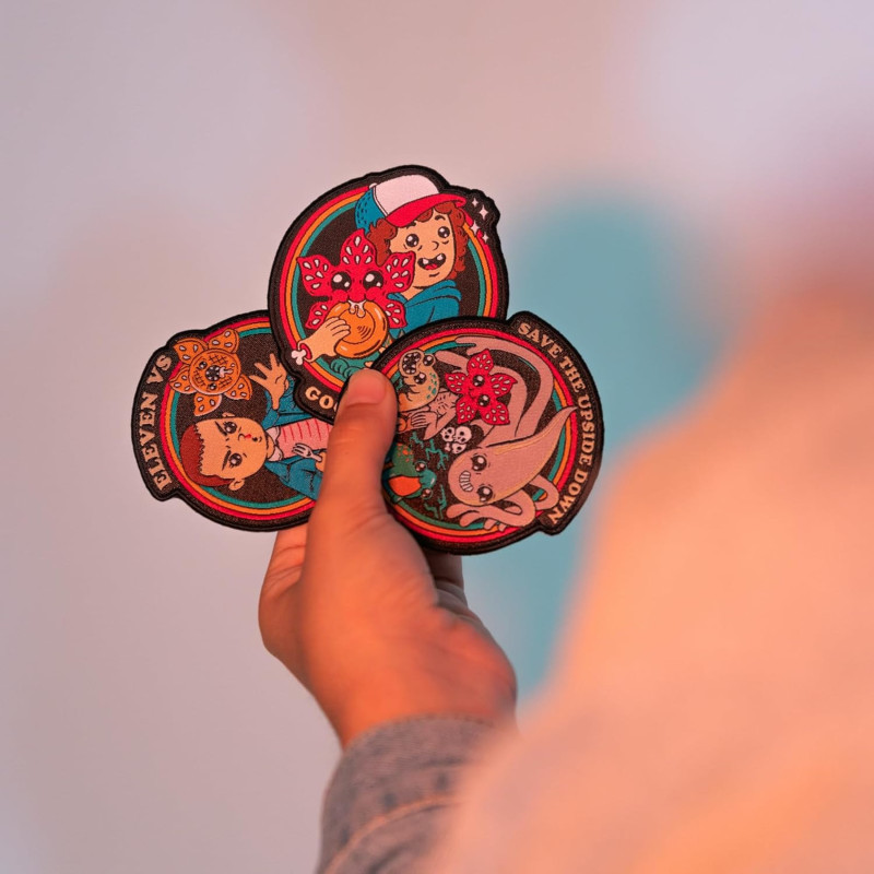 Set 3 Patches Stranger Things Personnages – Ecussons Thermocollants