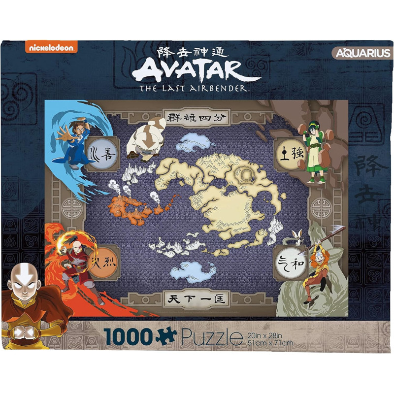 Avatar Last Airbender – Puzzle 1000 pièces Carte – Aquarius