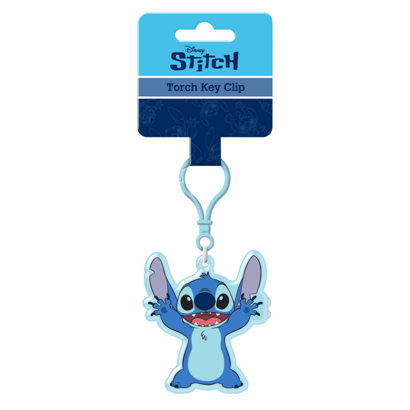 Disney : Lilo & Stitch - Porte-clé bag clip torche Stitch