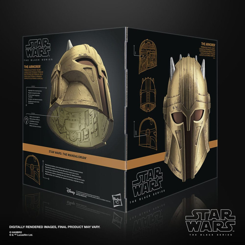 Hasbro – Casque électronique The Armorer – Star Wars Black Series