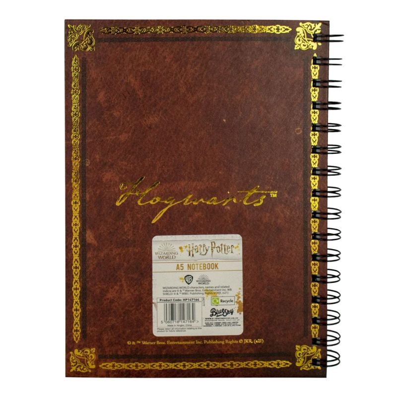 Harry Potter - Carnet A5 spirales Hogwarts Crest