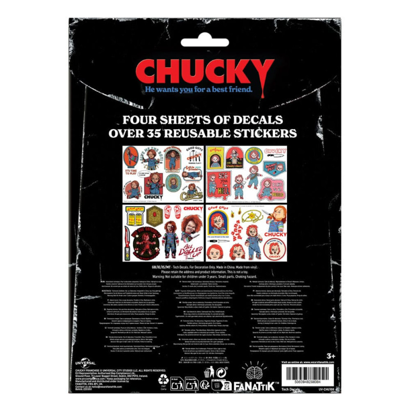 Chucky – Set de 35 autocollants Tech Decals – Fanattik