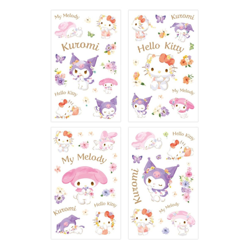 Sanrio - Set de stickers Pastels Kitty, My Melody & Kuromi