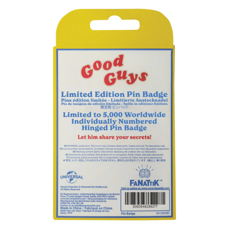 Chucky – Limited Edition Hinged Pin Badge – Fanattik