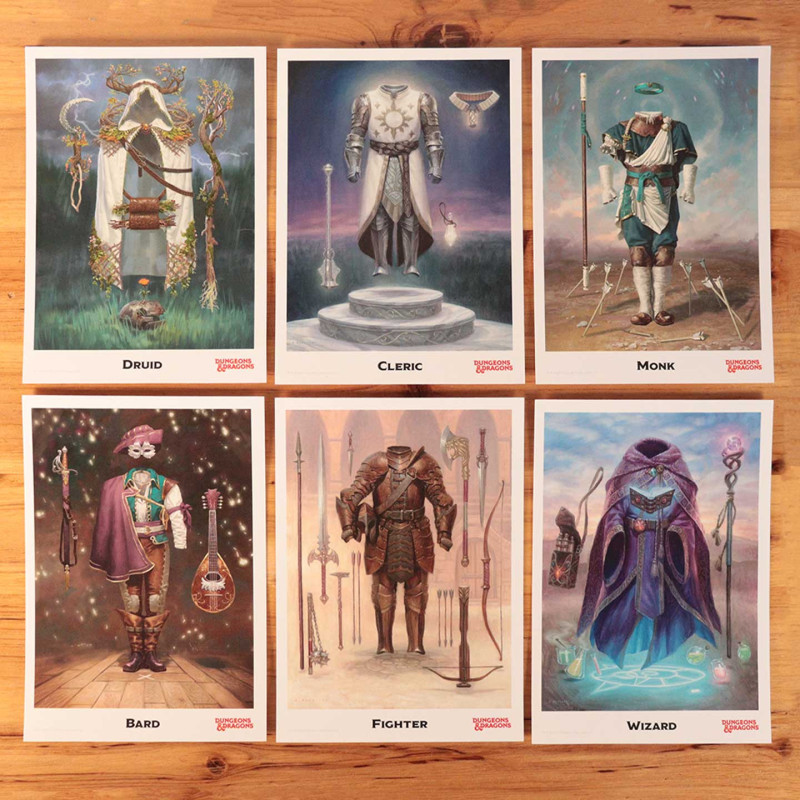 Dungeons & Dragons – Class Cards & D20 Flip Coin Set – Officiel