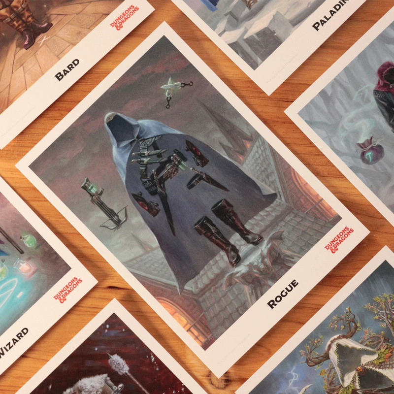 Dungeons & Dragons – Class Cards & D20 Flip Coin Set – Officiel