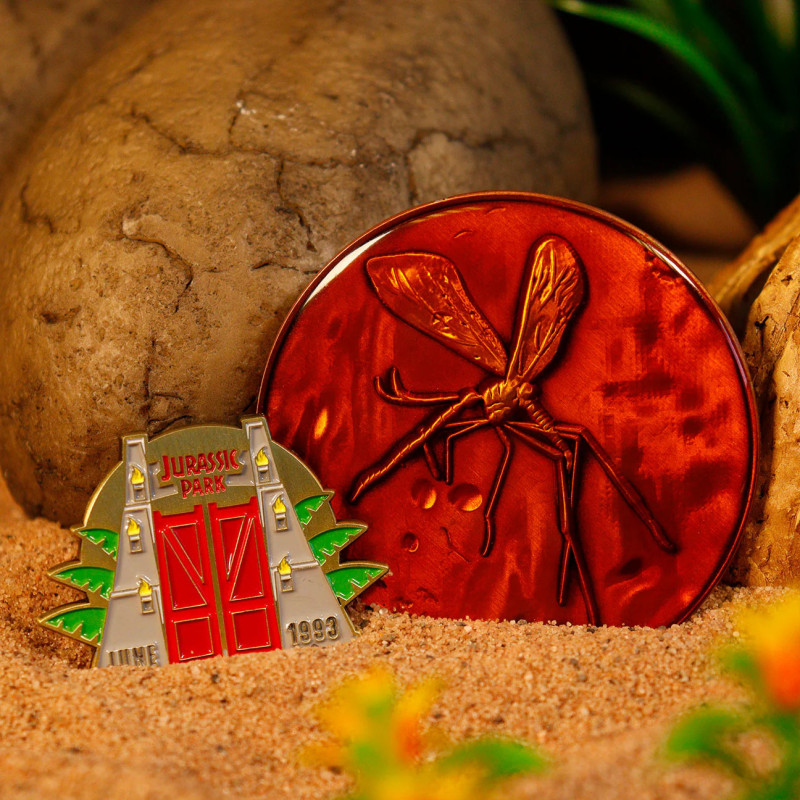Jurassic Park - Set Médaillon et pins 1993 exemplaires