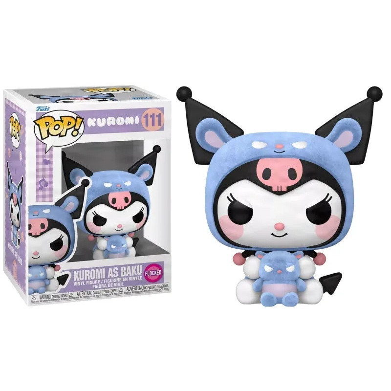 Sanrio - Pop! - Kuromi as Baku Flocked n°111