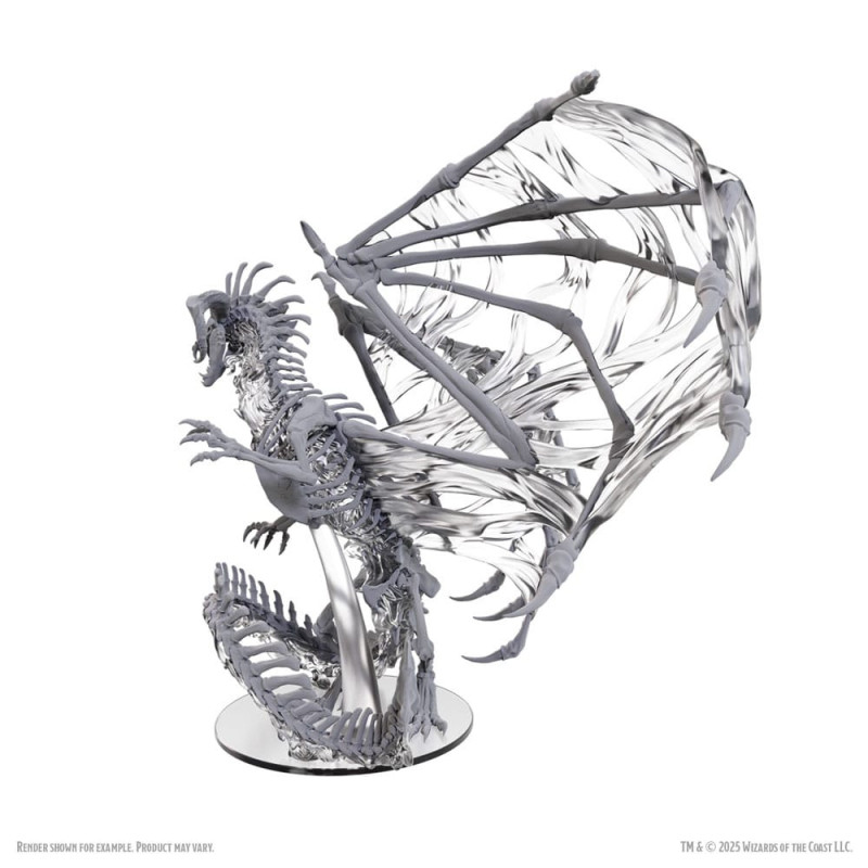 D&D Nolzur's Marvelous Miniatures – Black Dracolich 30 cm – WizKids