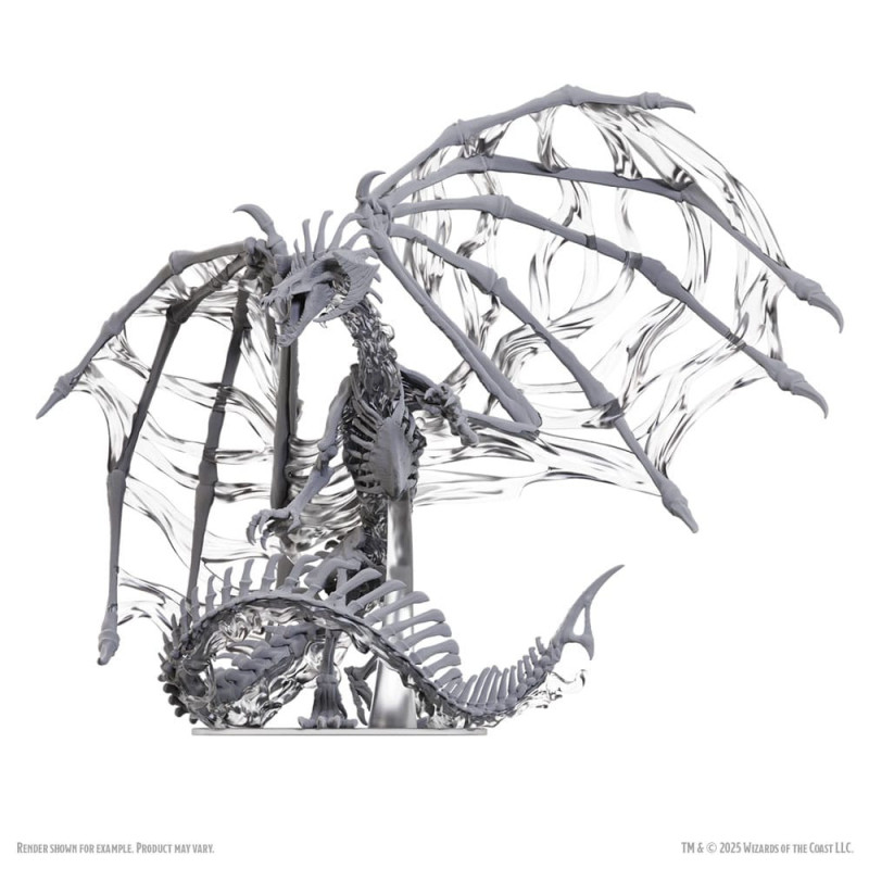 D&D Nolzur's Marvelous Miniatures – Black Dracolich 30 cm – WizKids