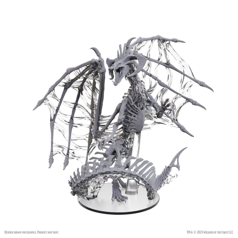 D&D Nolzur's Marvelous Miniatures – Black Dracolich 30 cm – WizKids
