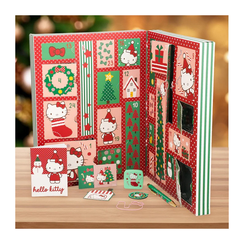 Sanrio - Calendrier de l'Avent 24 pièces Hello Kitty Papeterie