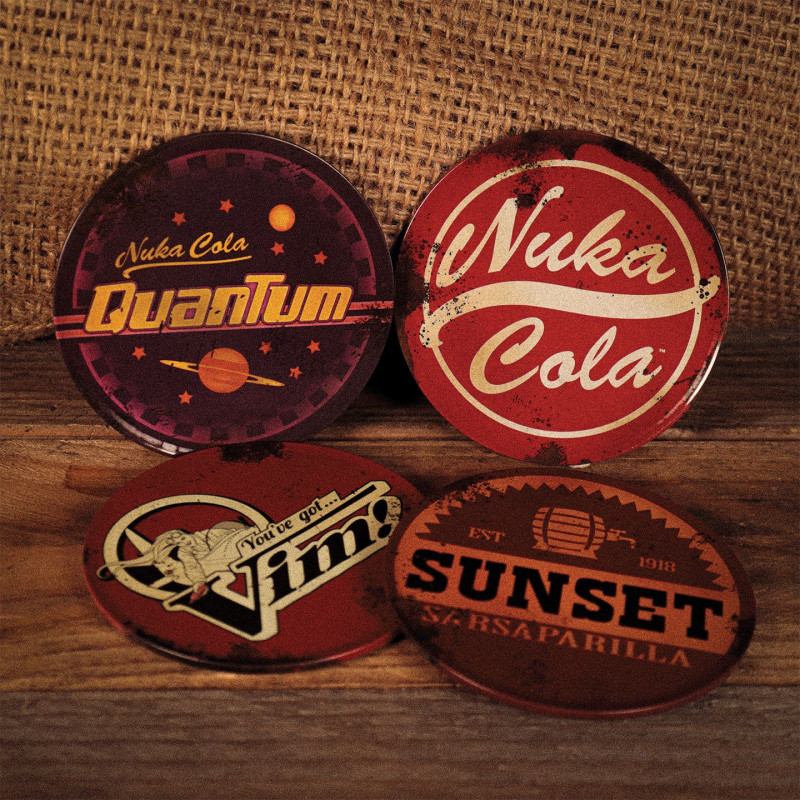 Fallout - Pack 4 sous-verres Metal Drinks