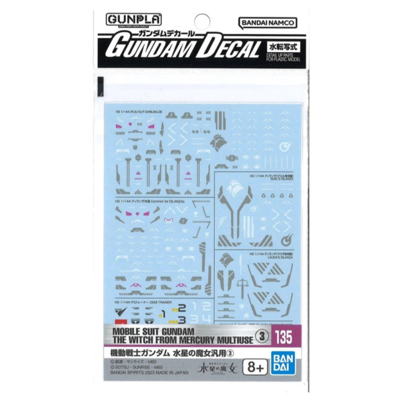Gundam : The Witch from Mercury - Decals n°135 Multiuse