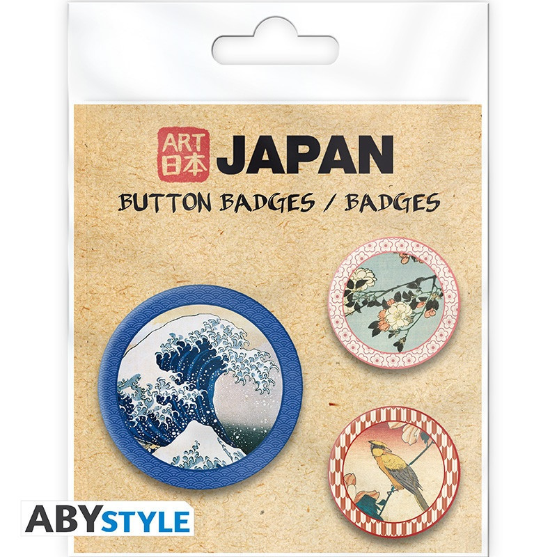 Hokusai - Set de 3 badges