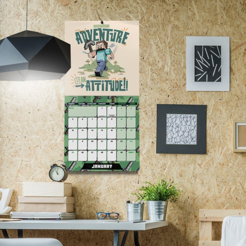 Minecraft – Calendrier 2026 30x30 cm – Officiel