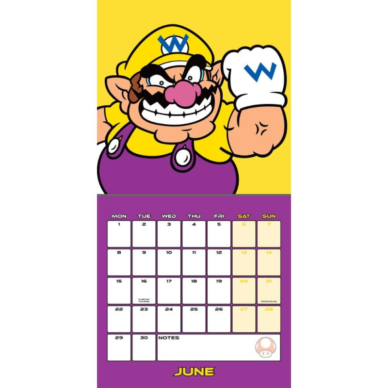 Super Mario – Calendrier 2026 30x30 cm – Officiel