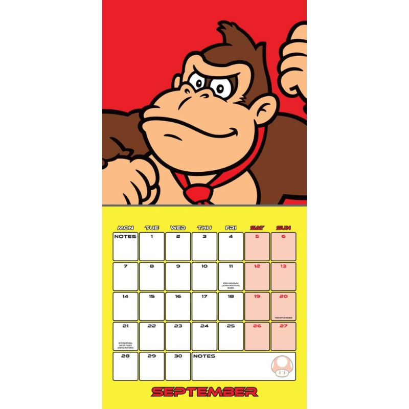 Super Mario – Calendrier 2026 30x30 cm – Officiel
