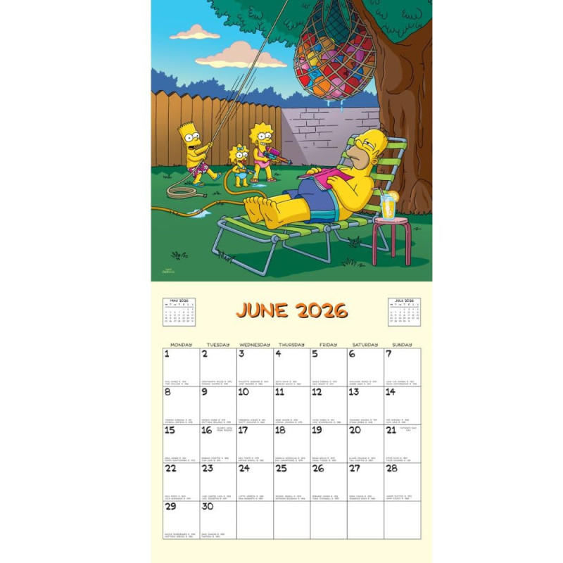 The Simpsons – Calendrier 2026 30x30 cm – Officiel