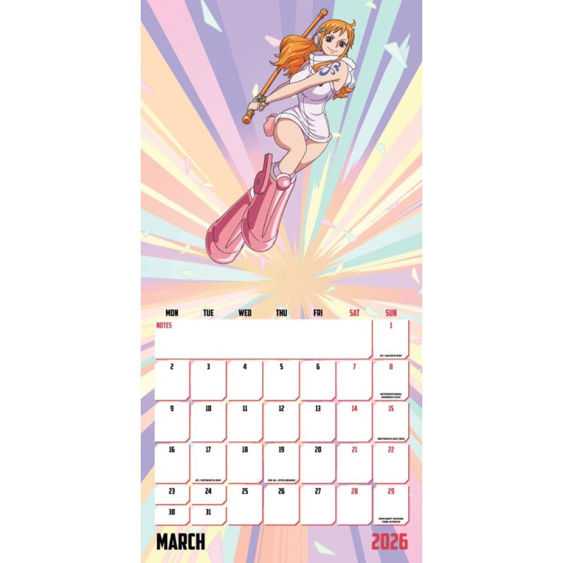 One Piece – Calendrier 2026 30x30 cm – Officiel