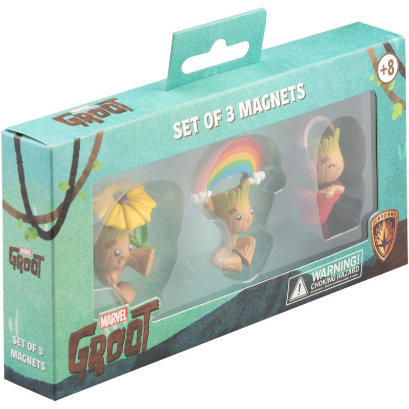 Marvel – Set de 3 magnets Groot – Licence officielle