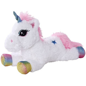 Peluche Licorne couchée 40 cm