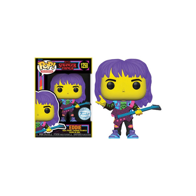 Stranger Things - Pop! - Eddie Hellfire Club with Guitar (Black Light) n°1250