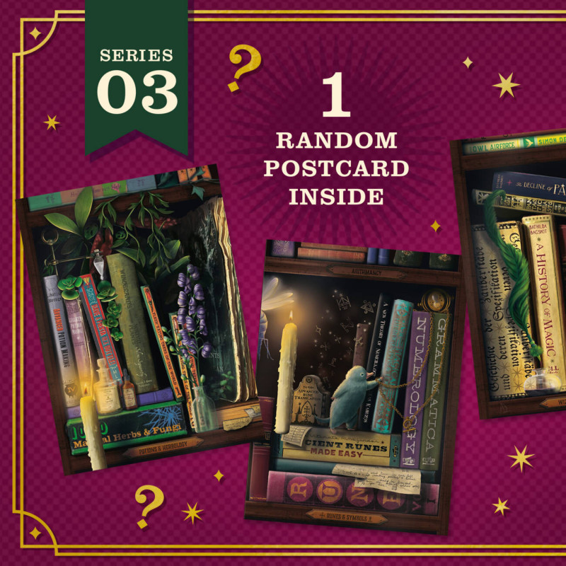 MinaLima – Carte postale mystère Série 03 Bibliothèque – Harry Potter
